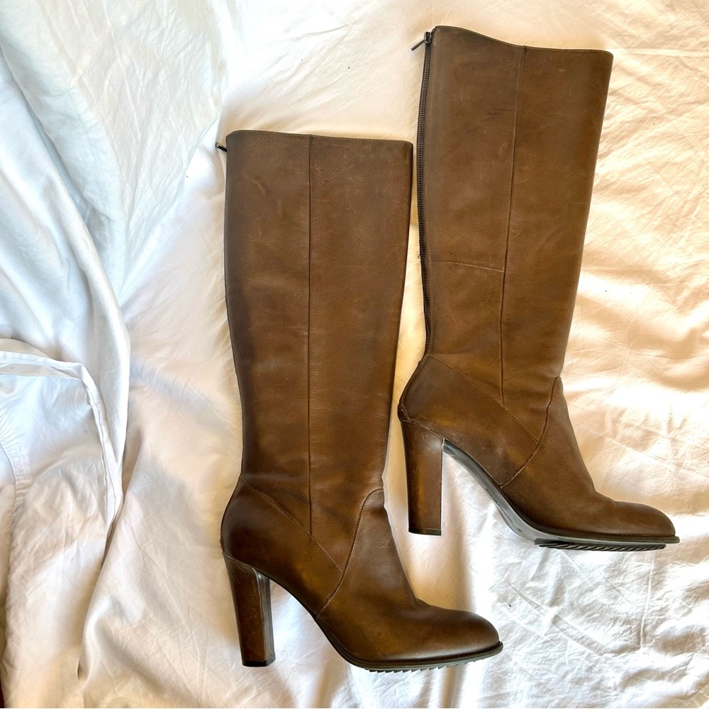 Enzo Angiolini Brown Heeled Boots sz 8.5